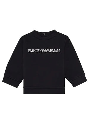 Felpa per neonato Emporio Armani blu in modal