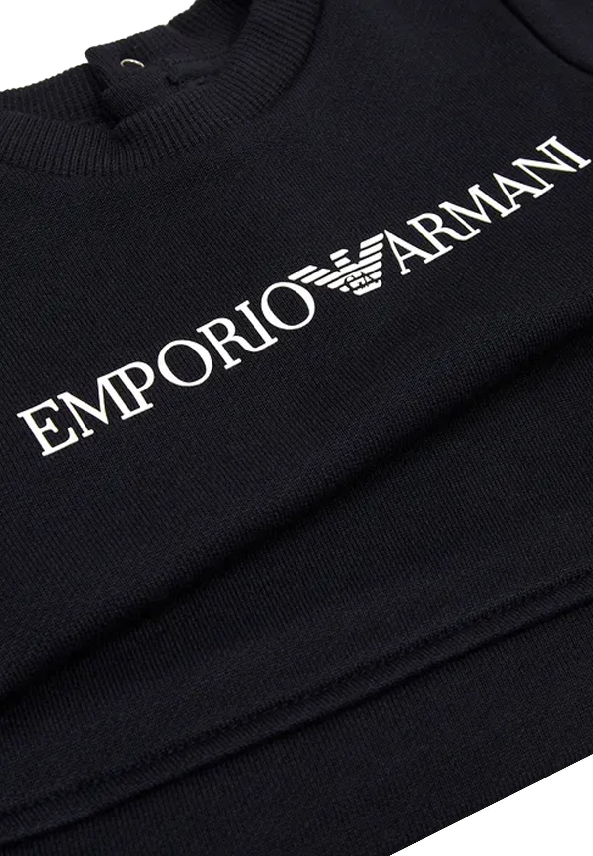 Felpa per neonato Emporio Armani blu in modal