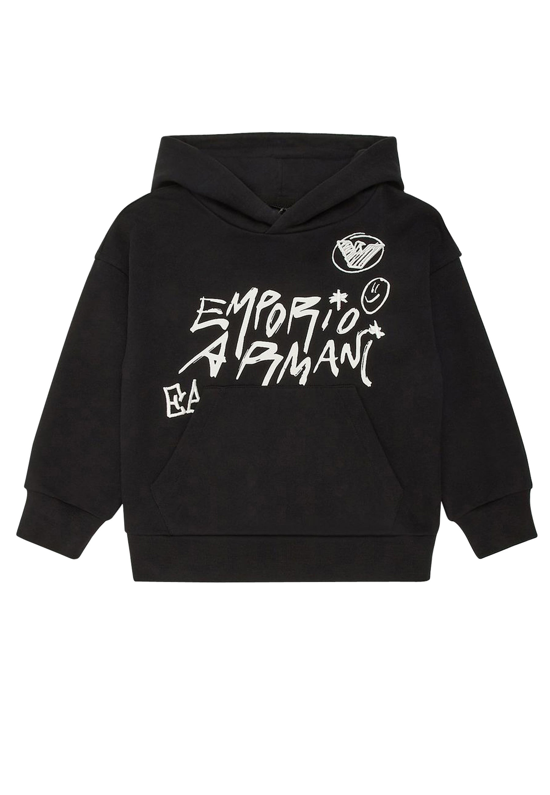 Felpa bambino Emporio Armani nera in cotone