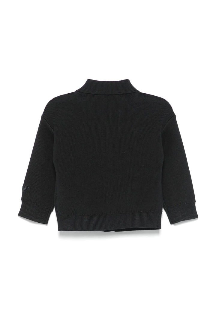 Maglia cardigan neonato Emporio Armani blu navy in cotone
