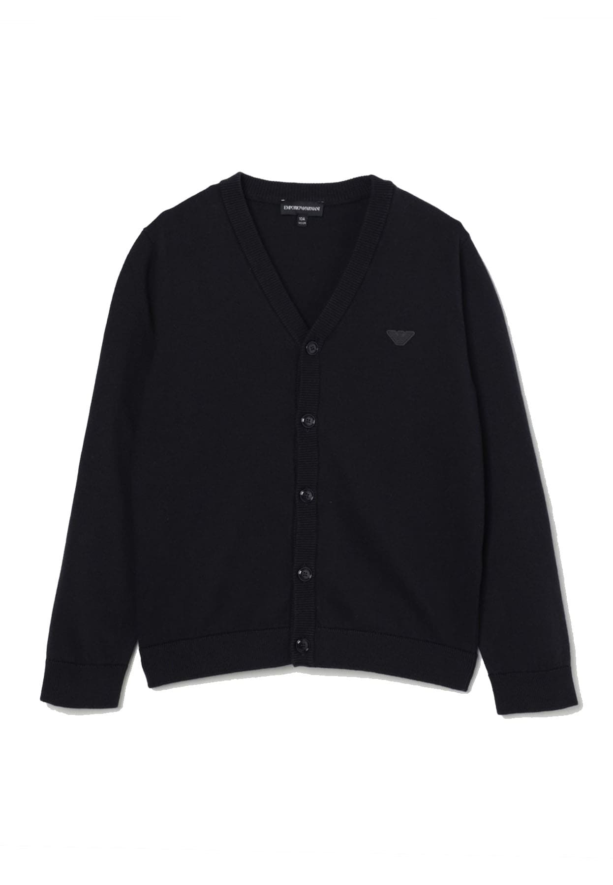 Emporio Armani maglia cardigan blu navy bambino in cotone