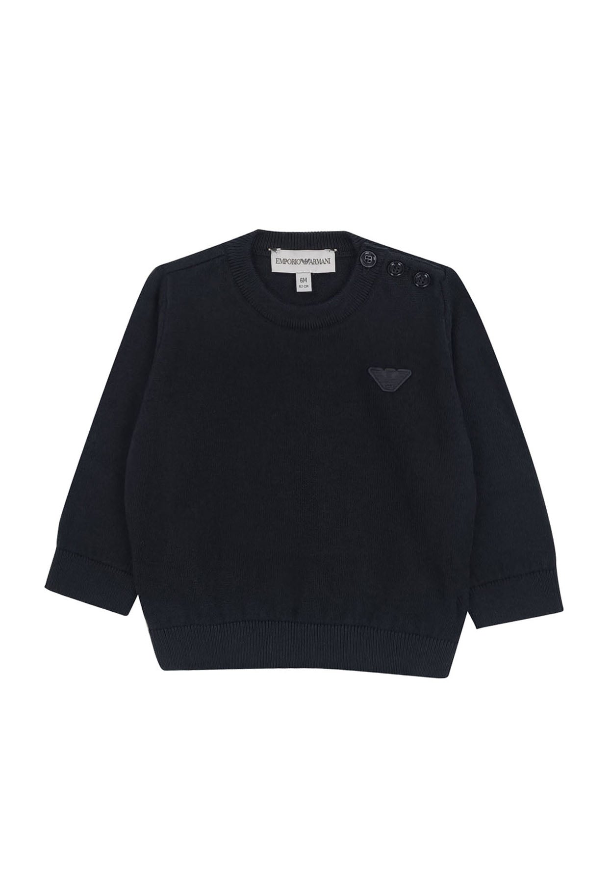 Maglia per neonato Emporio Armani blu navy in cotone