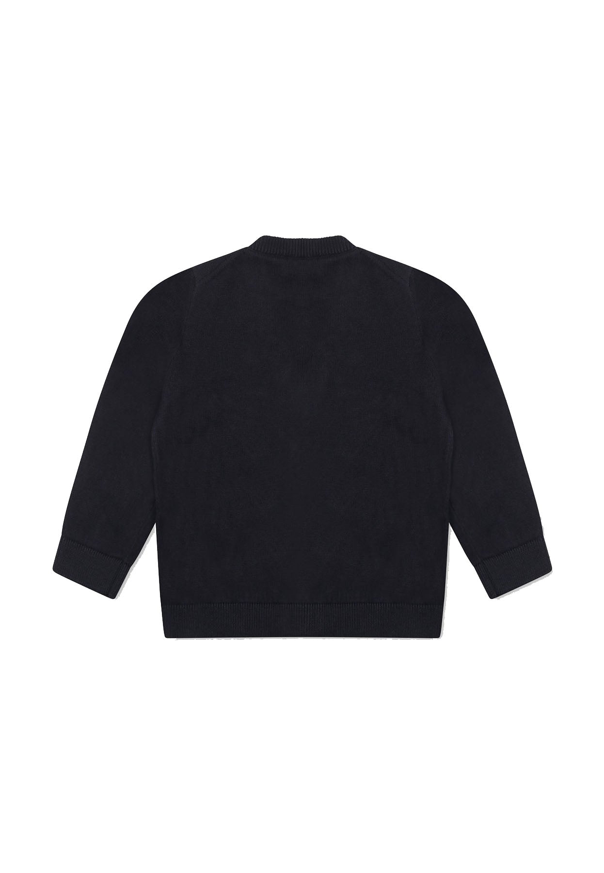 Emporio Armani maglia cardigan blu navy neonato in cotone