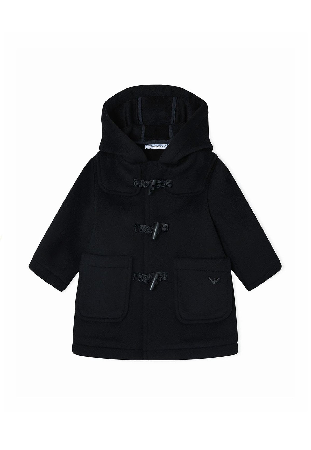 Cappotto neonato Emporio Armani blu in lana