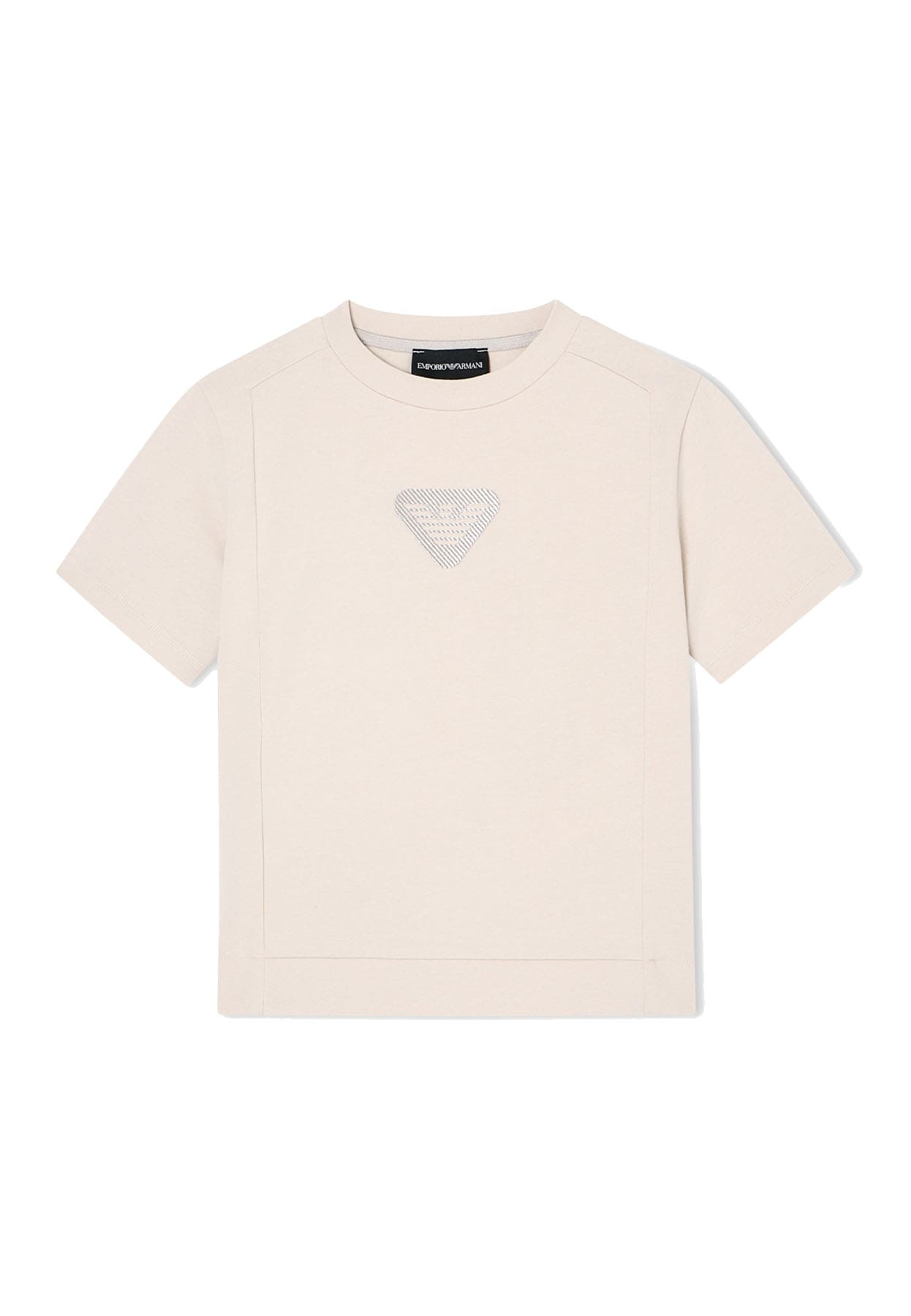 Emporio Armani t-shirt beige bambino in cotone