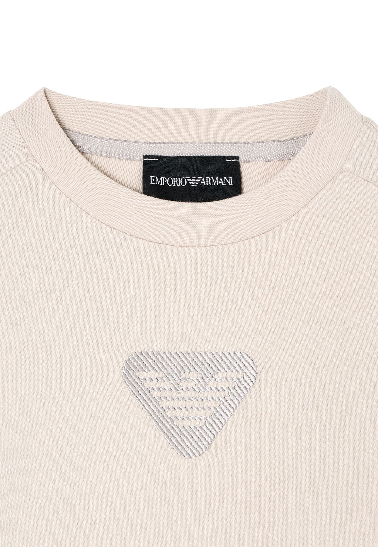 Emporio Armani t-shirt beige bambino in cotone