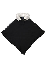 Poncho bambina Fay nero lurex in misto cashmere