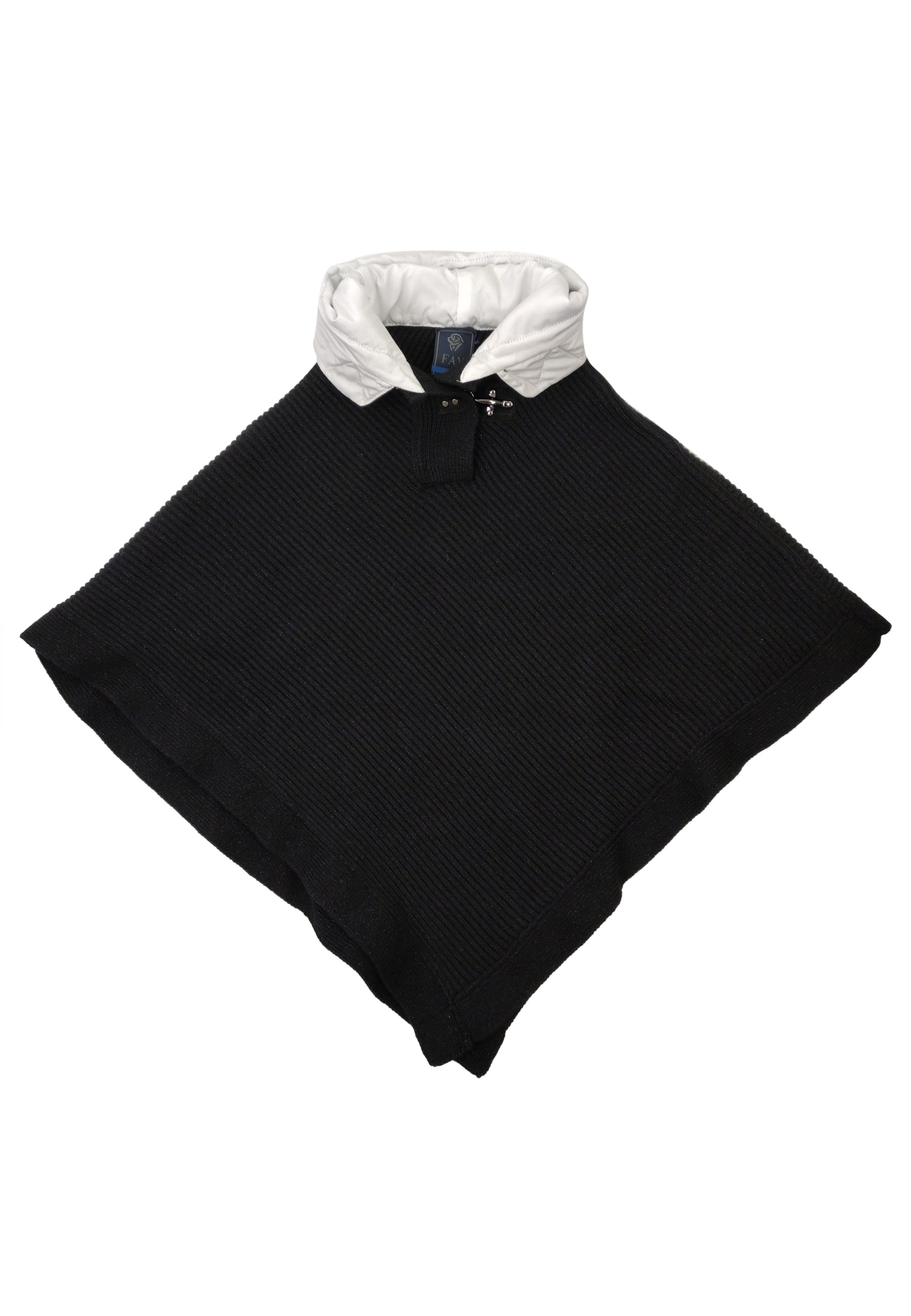 Poncho bambina Fay nero lurex in misto cashmere