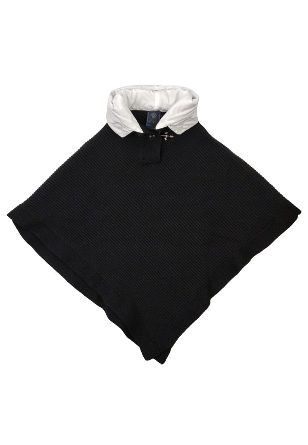 Poncho bambina Fay nero lurex in misto cashmere