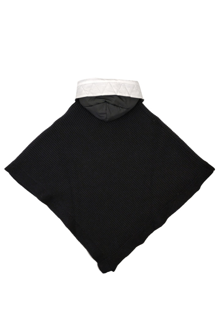 Poncho bambina Fay nero lurex in misto cashmere