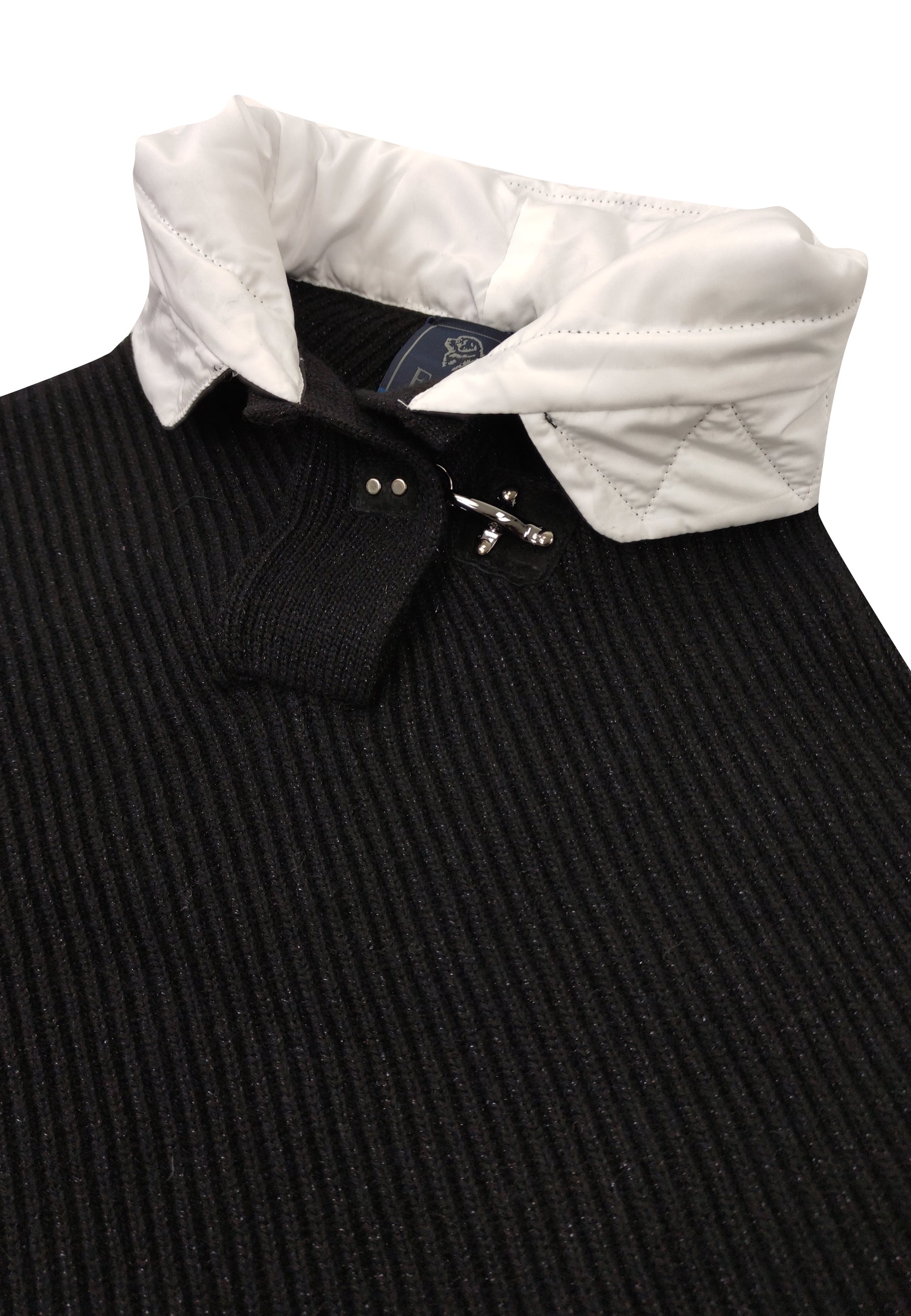 Poncho bambina Fay nero lurex in misto cashmere