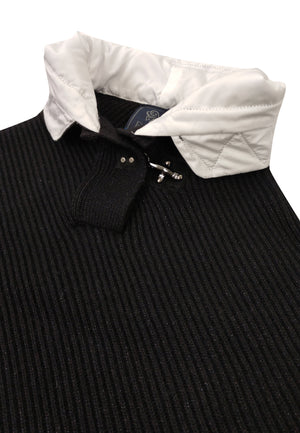 Poncho bambina Fay nero lurex in misto cashmere