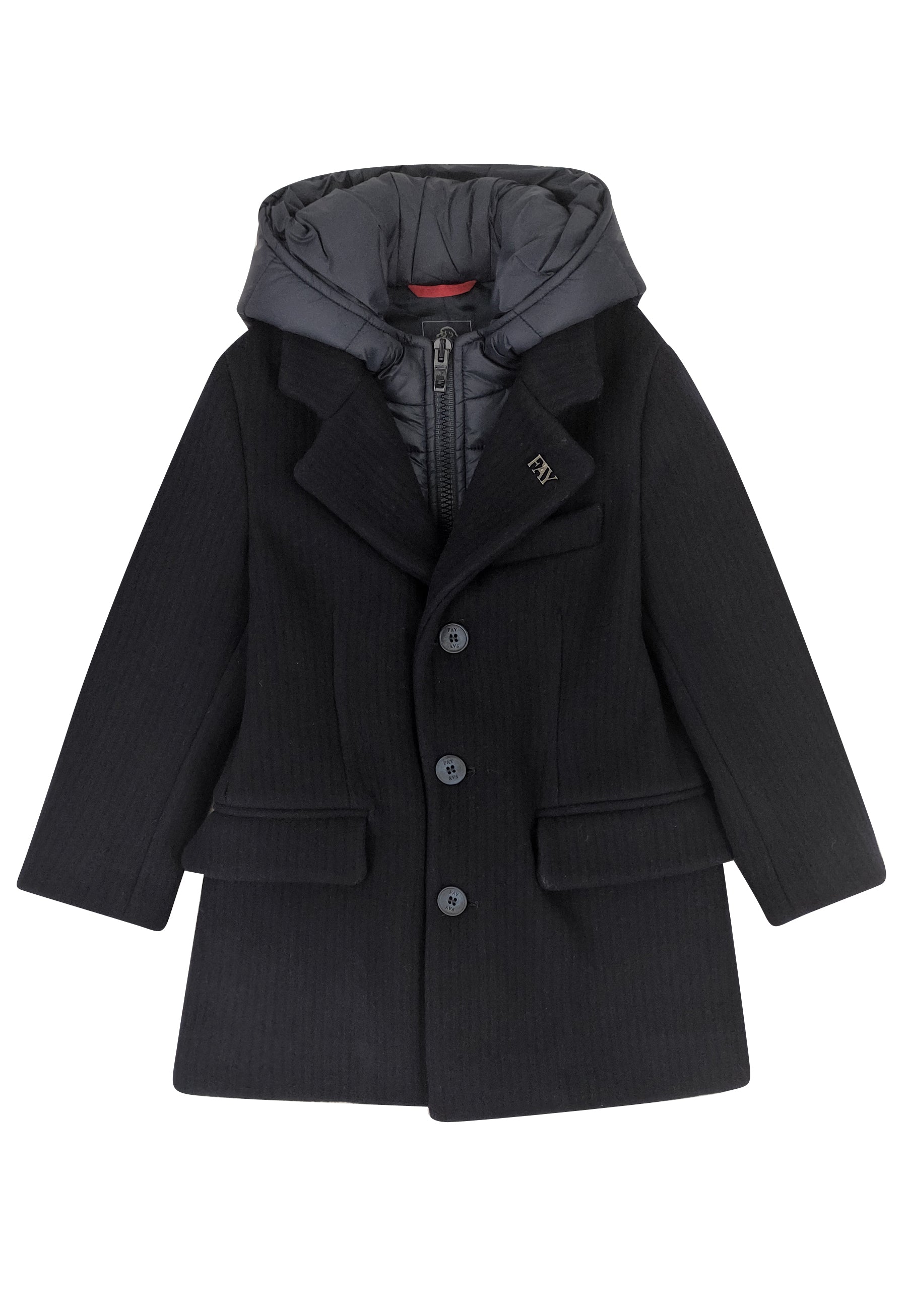 Cappotto bambino Fay blu in lana