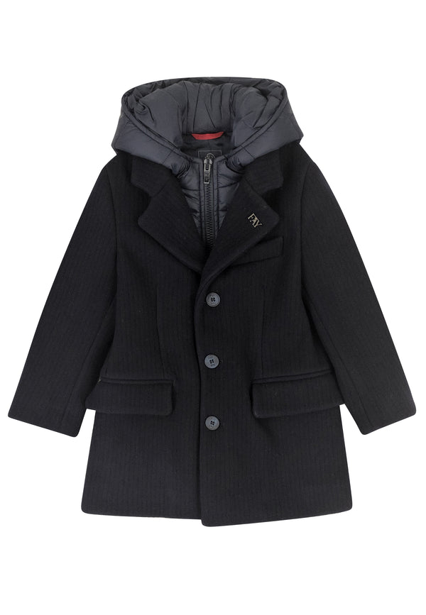 Cappotto bambino Fay blu in lana