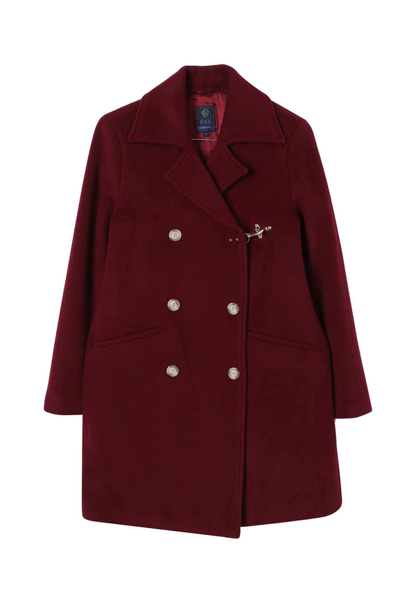 Cappotto bambina Fay bordeaux in lana