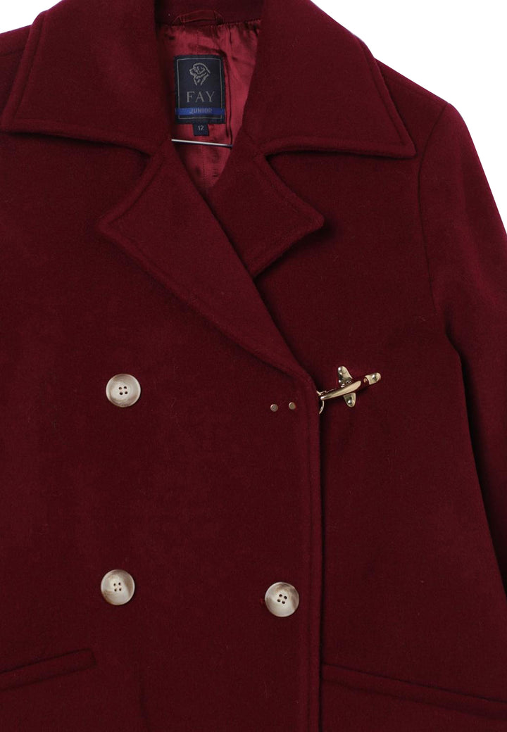 Cappotto bambina Fay bordeaux in lana