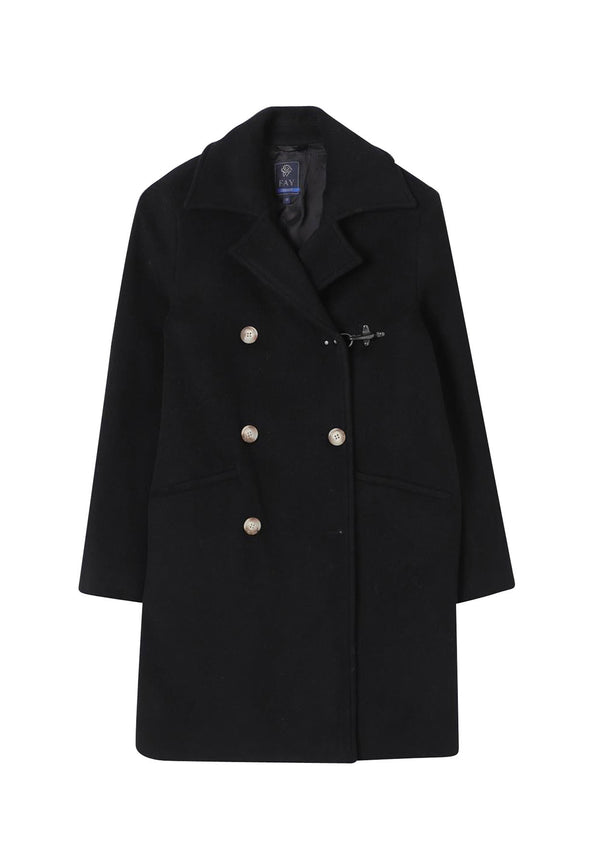 Fay cappotto nero bambina in lana