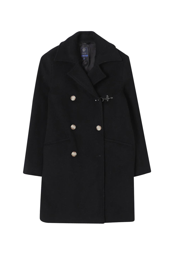 Fay cappotto nero bambina in lana