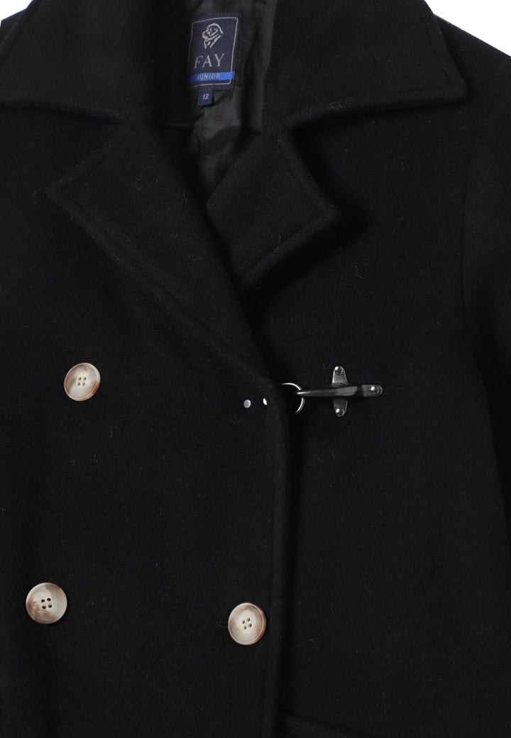 Fay cappotto nero bambina in lana