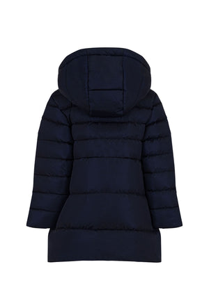 Piumino lungo bambina Fay blu in nylon