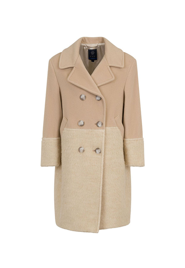 Cappotto bambina Fay beige in lana