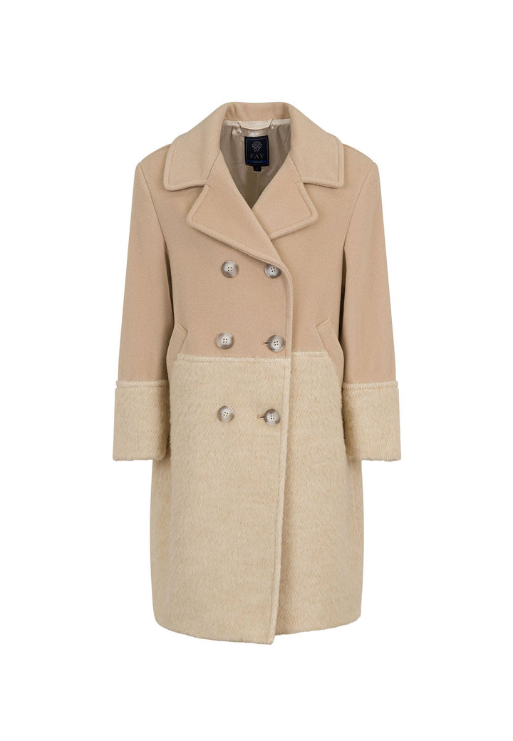 Cappotto bambina Fay beige in lana