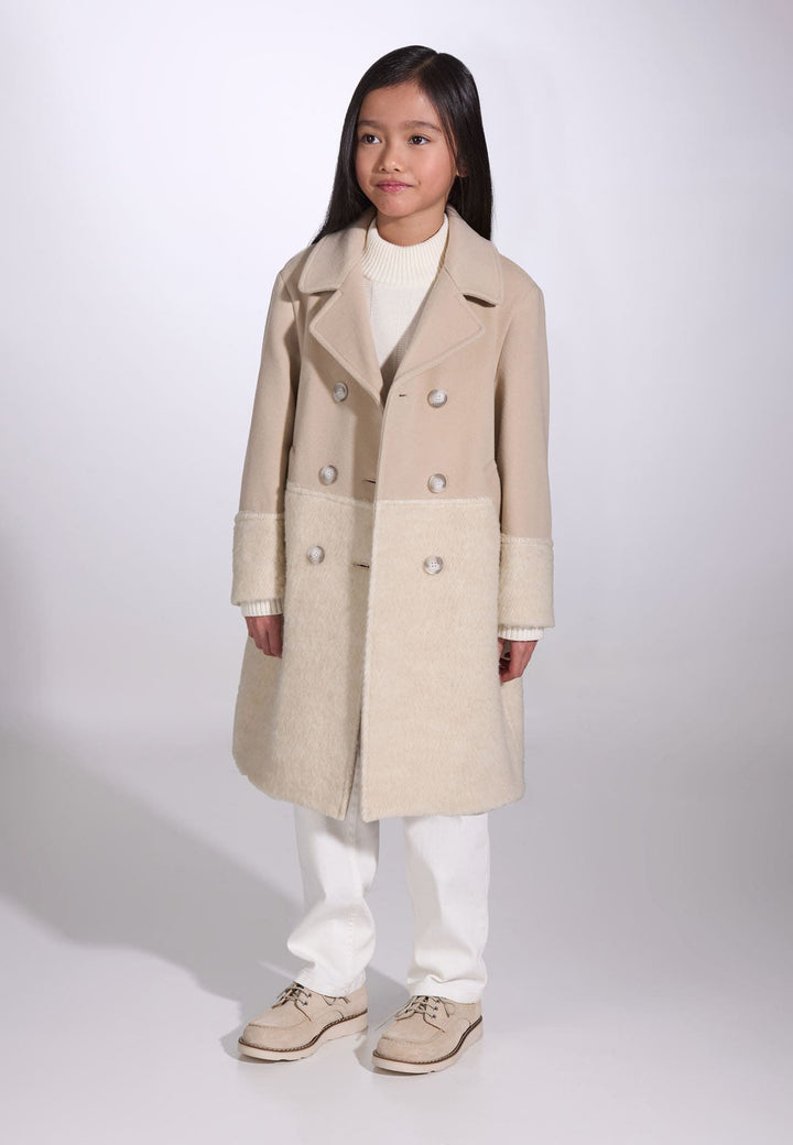 Cappotto bambina Fay beige in lana