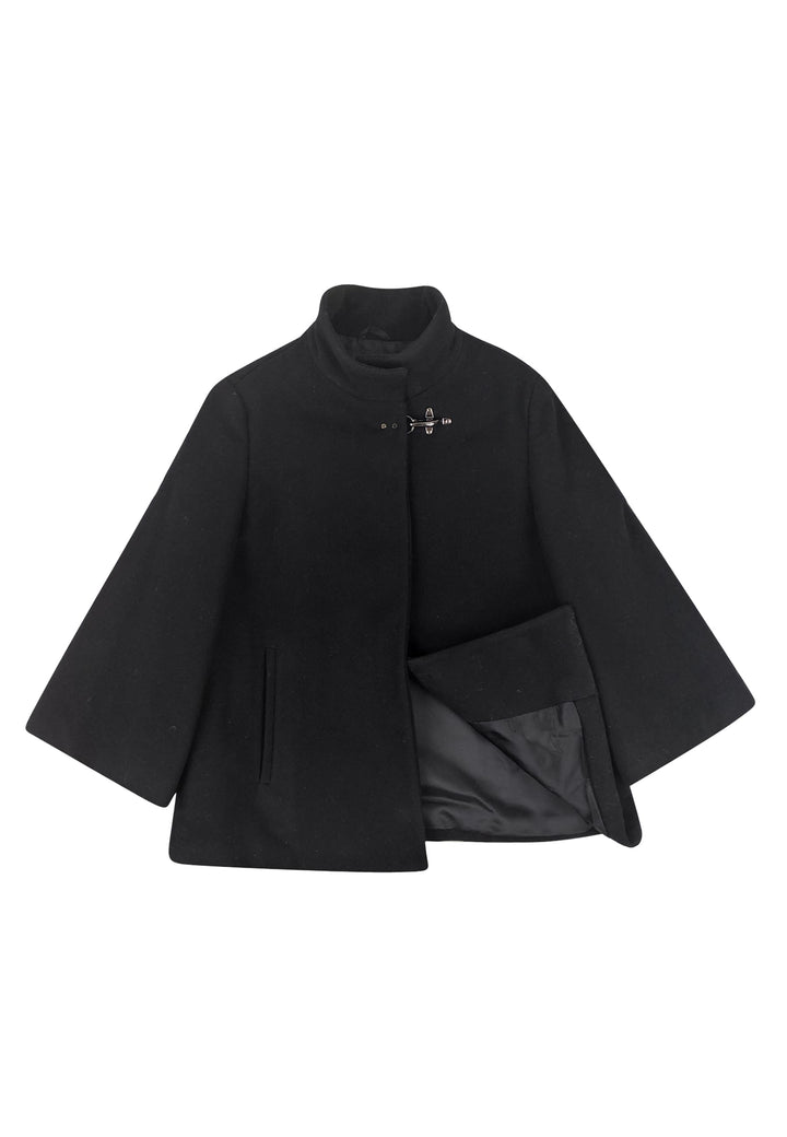 Cappa bambina Fay nera in lana