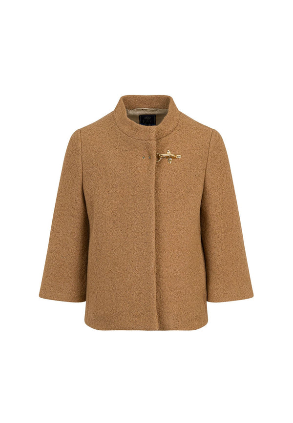 Cappa bambina Fay beige scuro in lana