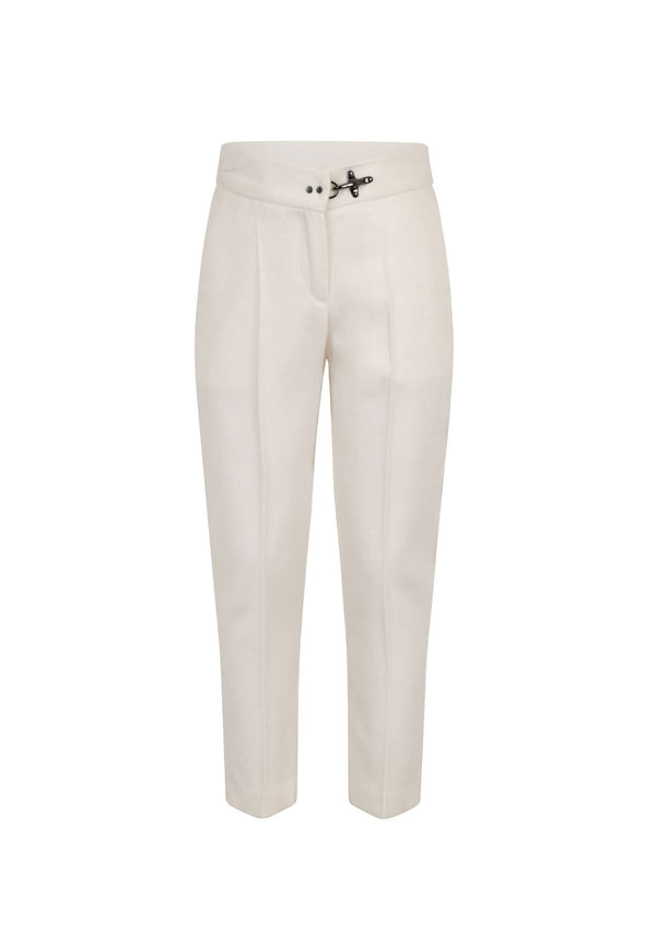 Pantalone chino bambina Fay panna in misto lana