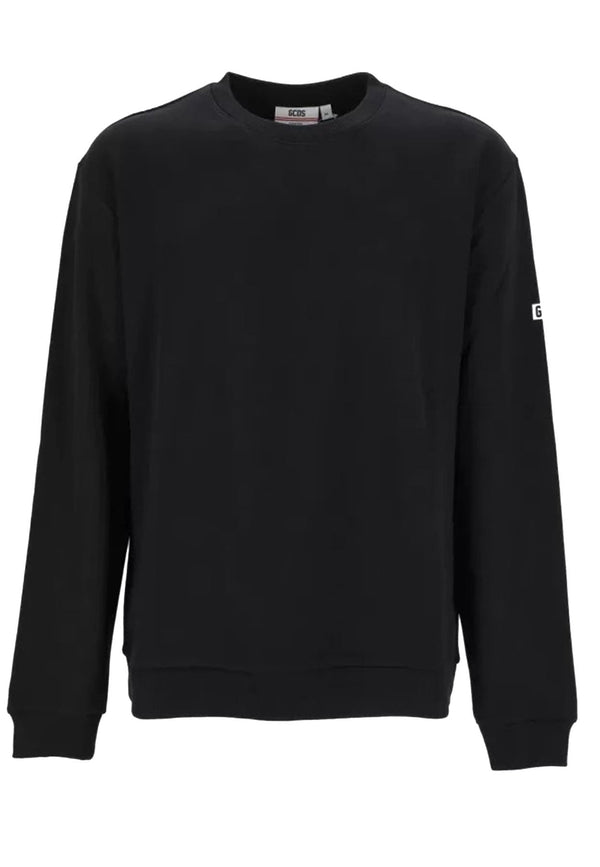 Felpa GCDS unisex nera in cotone