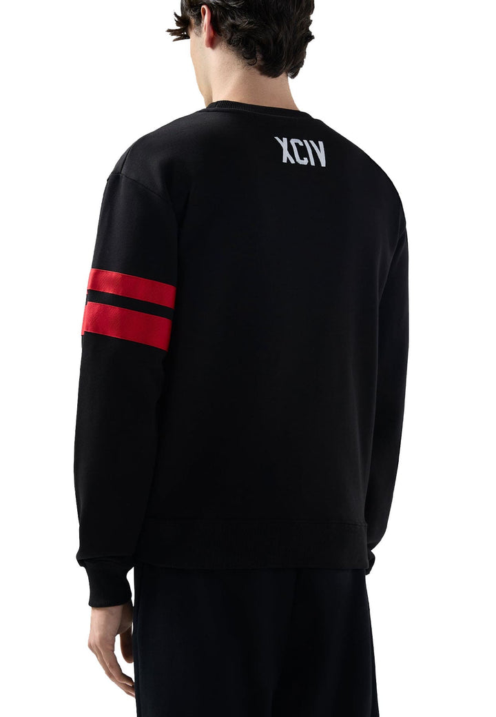 Felpa GCDS unisex nera in cotone