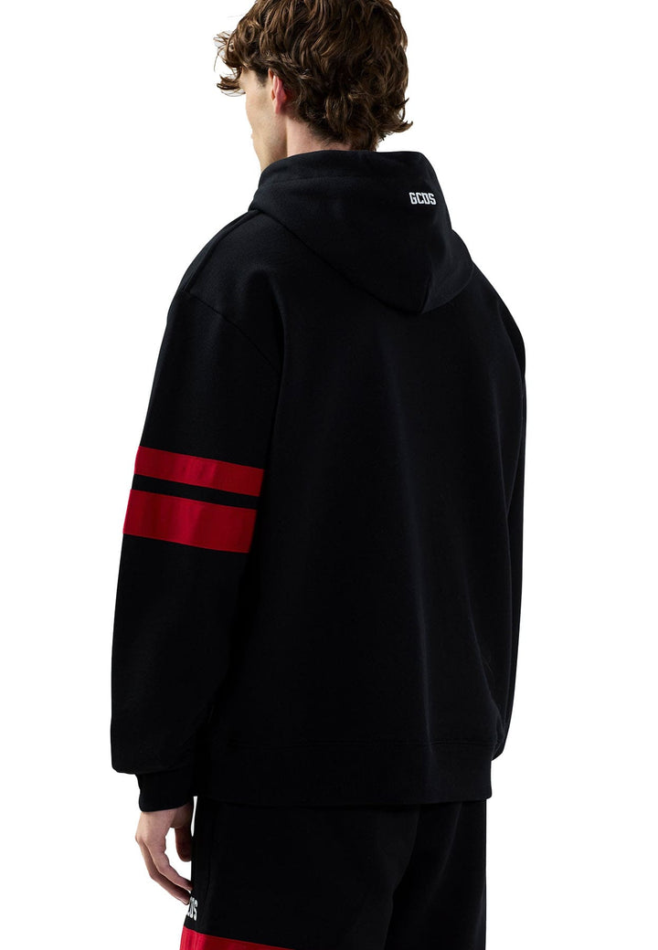 Felpa GCDS unisex nera in cotone