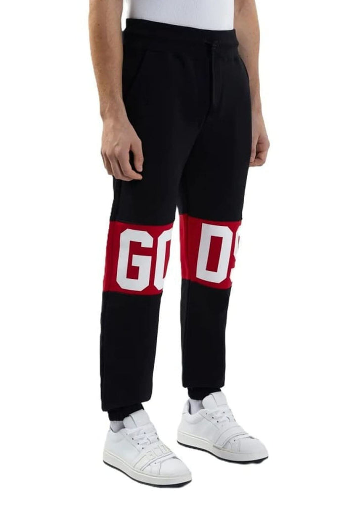 Pantalone sportivo nero unisex GCDS in cotone