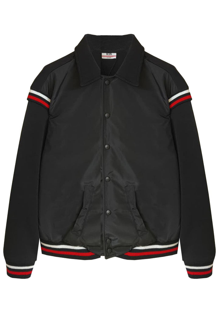 Giubbino bomber GCDS unisex nero in tessuto tecnico