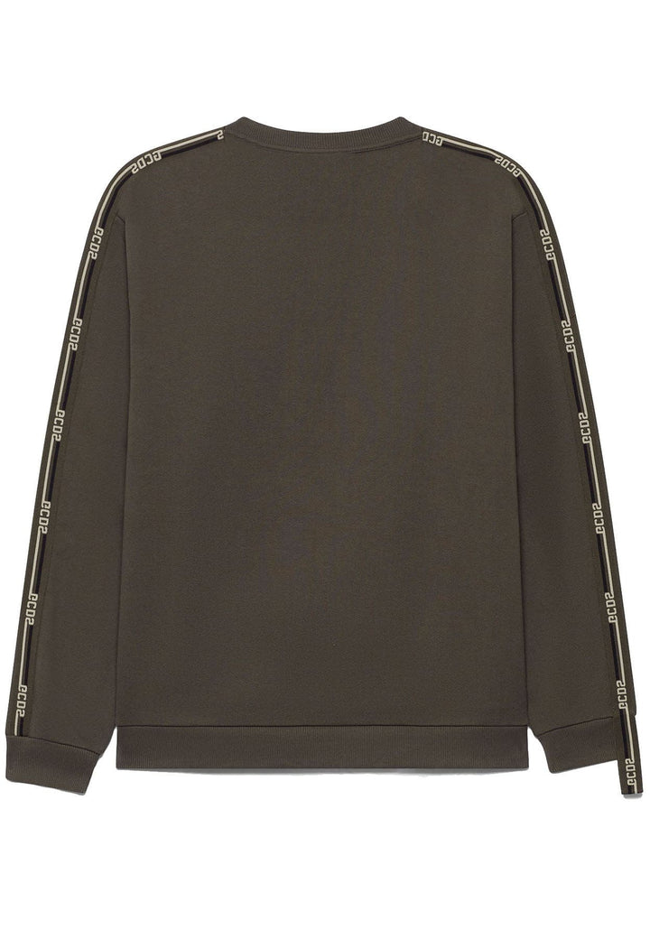 Felpa GCDS unisex verde militare in cotone