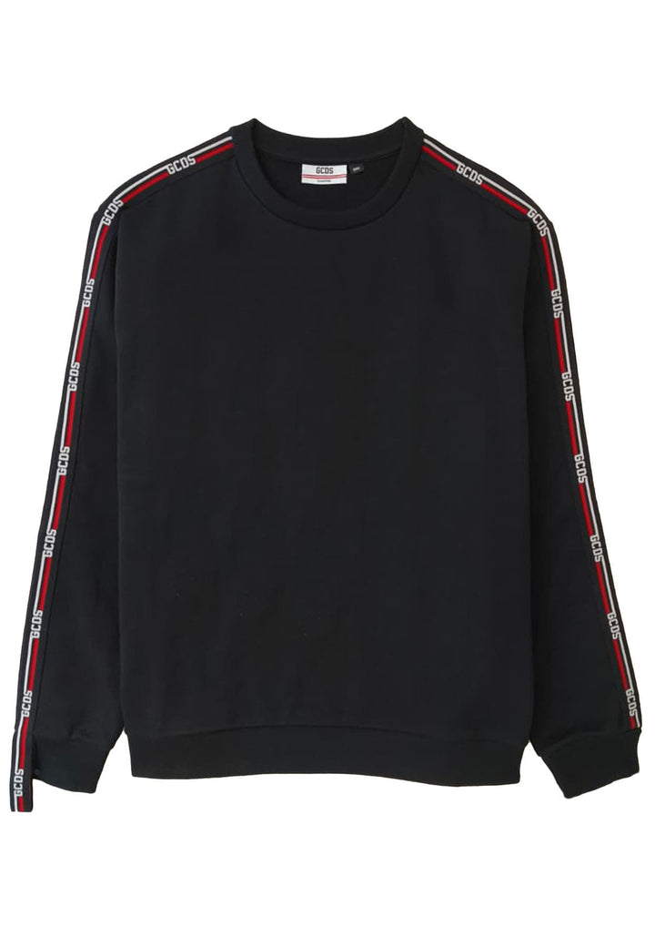 Felpa GCDS unisex nero in cotone