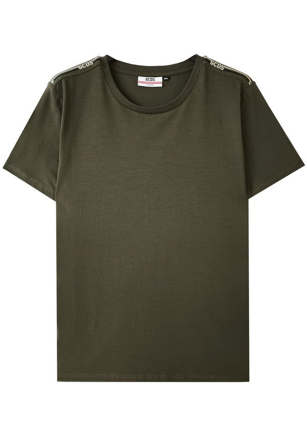 T-shirt GCDS unisex verde in cotone elasticizzato