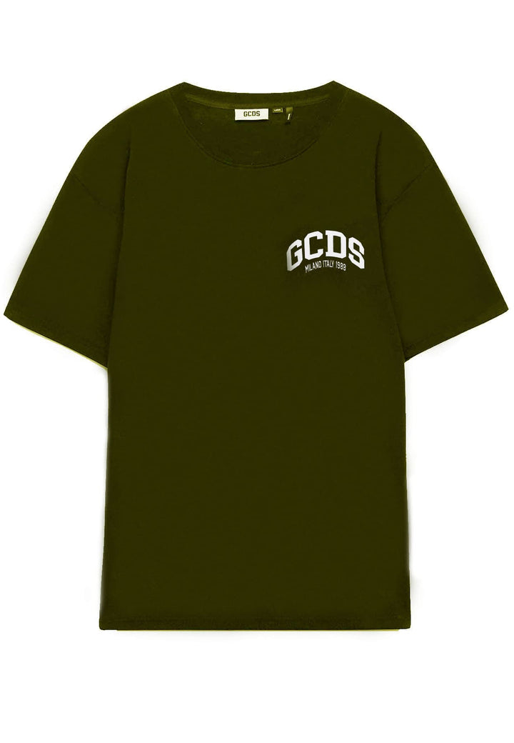 T-shirt unisex verde GCDS in cotone