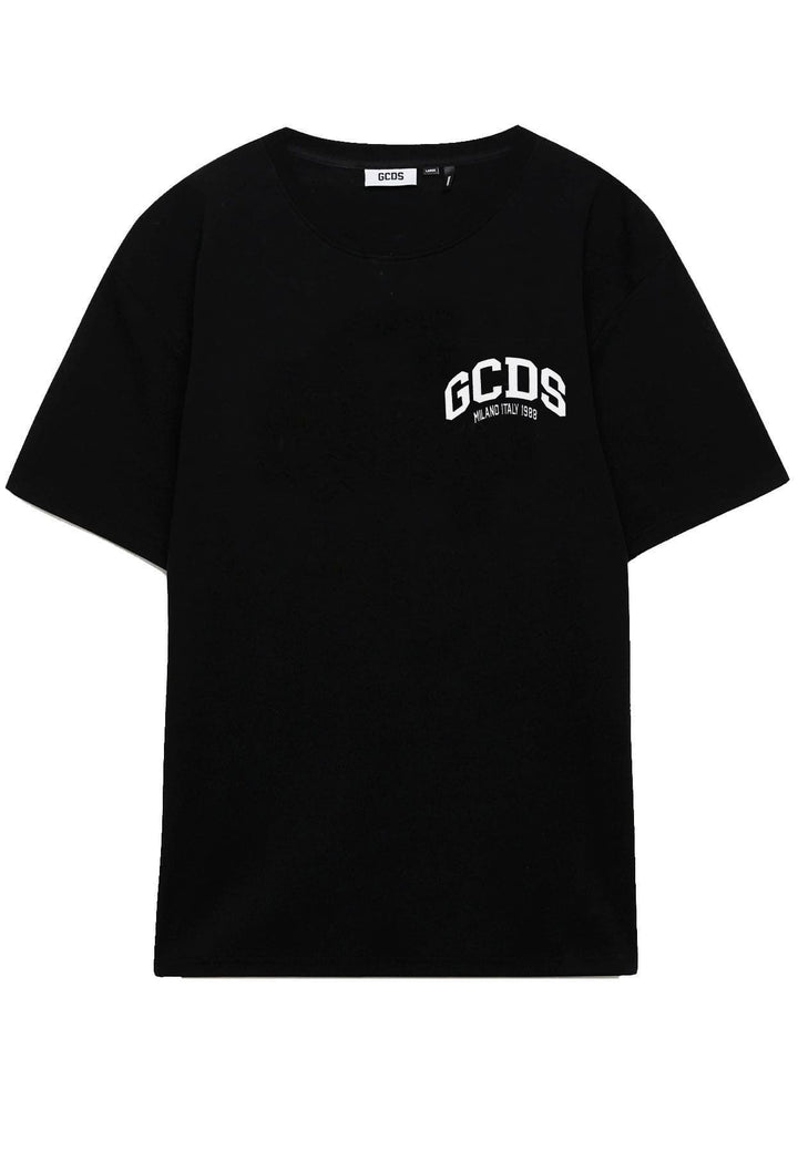 T-shirt unisex nero GCDS in cotone
