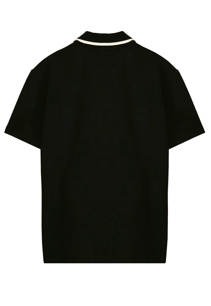 Polo nera unisex GCDS in piquet