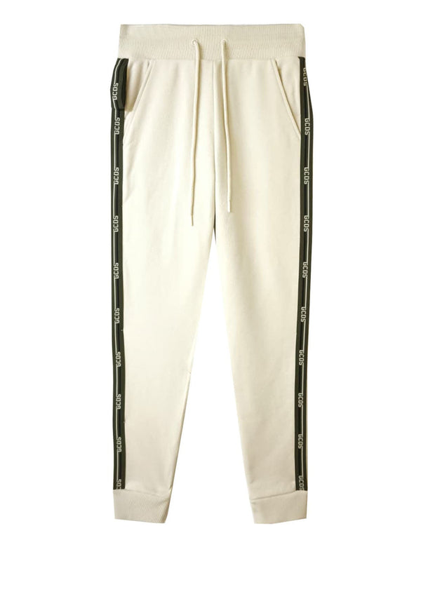 Pantalone sportivo beige unisex GCDS in cotone