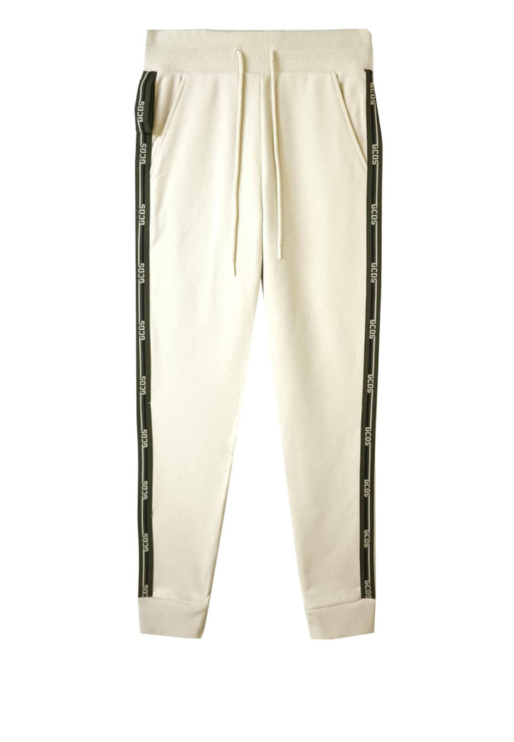 Pantalone sportivo beige unisex GCDS in cotone
