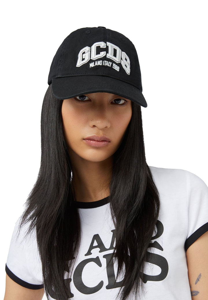 Cappello GCDS unisex nero in cotone