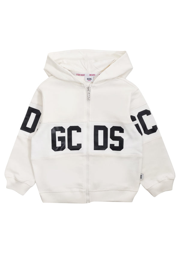 GCDS felpa panna bambino in cotone