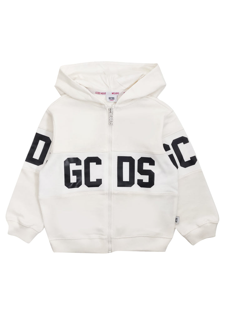 GCDS felpa panna bambino in cotone