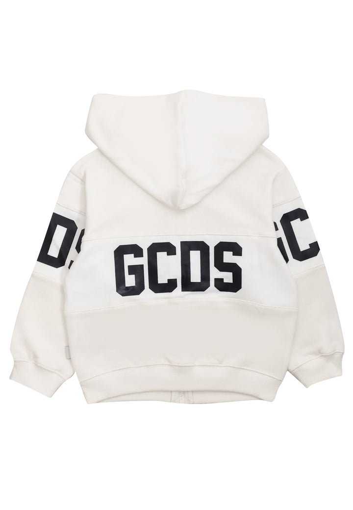 GCDS felpa panna bambino in cotone