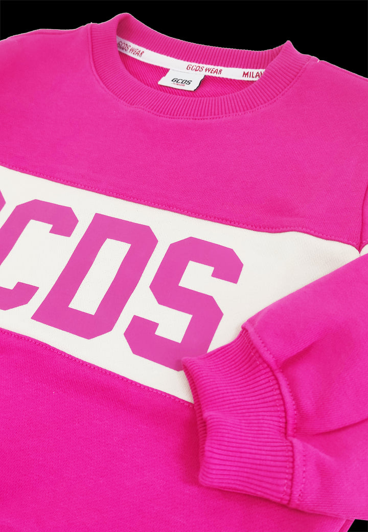 Felpa bambino GCDS rosa in cotone