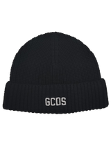 GCDS berretto nero bambino in cotone