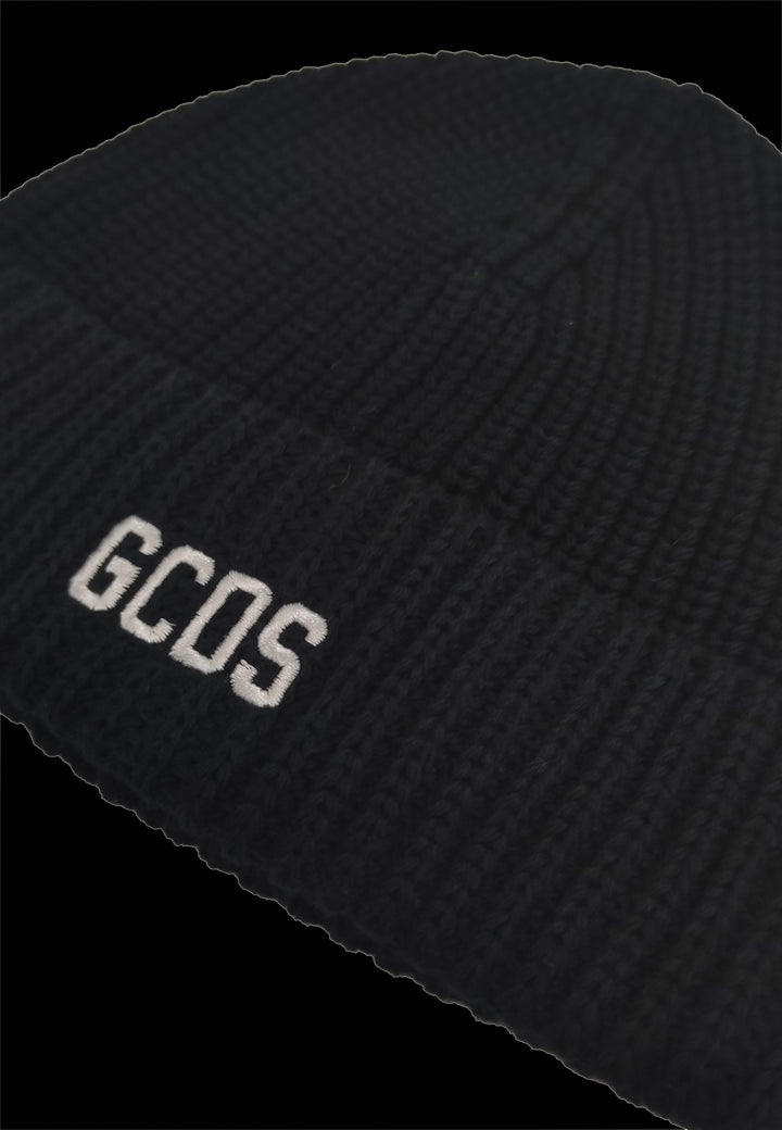 GCDS berretto nero bambino in cotone